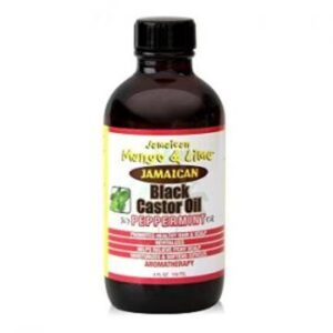 Jamaican MetL huile de ricin noire Peppermint 4oz.