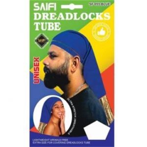 Tube pour dreadlocks bleu unisexe