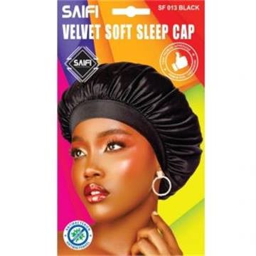 Bonnet de nuit velours doux noir