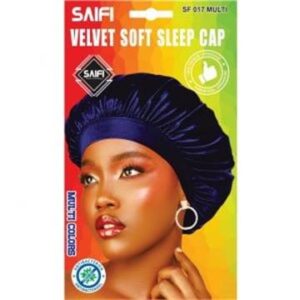 Bonnet de nuit velours doux multicolore Colors