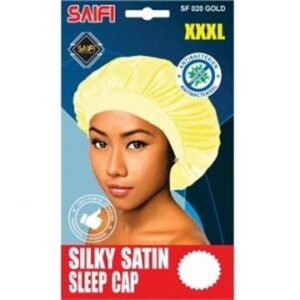 Bonnet de nuit en satin soyeux doré XXXL