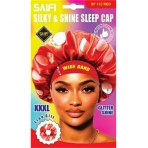 Bonnet de nuit soyeux et brillant 110 rouge