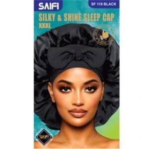 Bonnet de nuit soyeux et brillant 119 noir