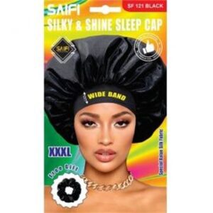 Bonnet de nuit soyeux et brillant 121 noir