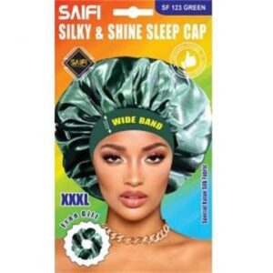 Bonnet de nuit soyeux et brillant 123 vert