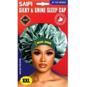 Bonnet de nuit en satin soyeux 130 vert