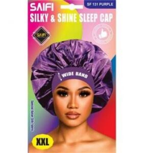 Bonnet de nuit en satin soyeux 131 violet