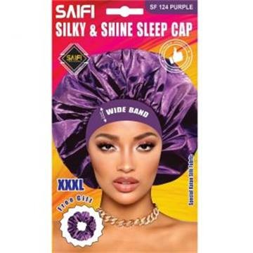 Bonnet de nuit soyeux et brillant 124 violet