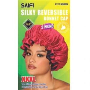 Bonnet satin réversible 177 bordeaux