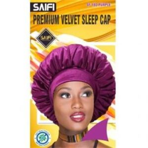 Bonnet de nuit premium en velours 180 violet XXXL