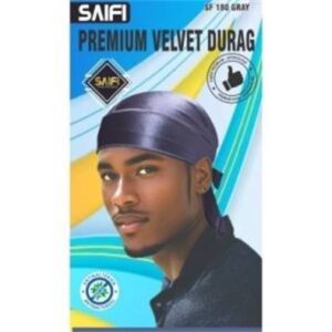 Durag premium en velours 182 gris