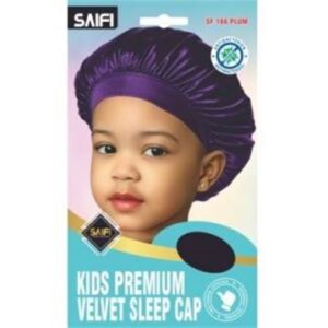 Enfants bonnet de nuit premium en velours 186 prune