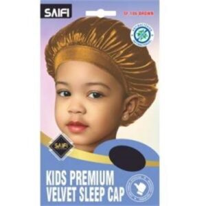Enfants bonnet de nuit premium en velours 186 marron