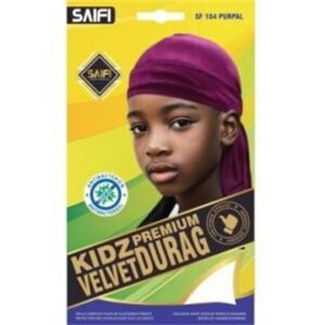 Kidz durag premium en velours 184 violet