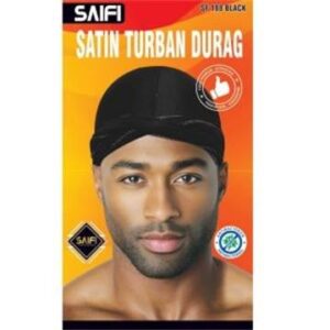 Durag turban en satin 188 noir