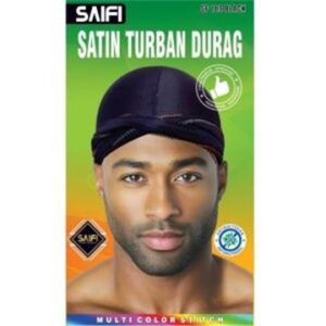 Durag turban en satin 189 noir
