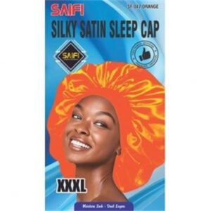 Bonnet de nuit en satin soyeux SF047 orange